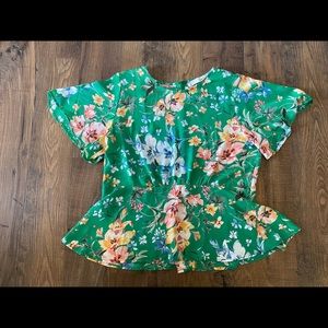 Floral peplum top